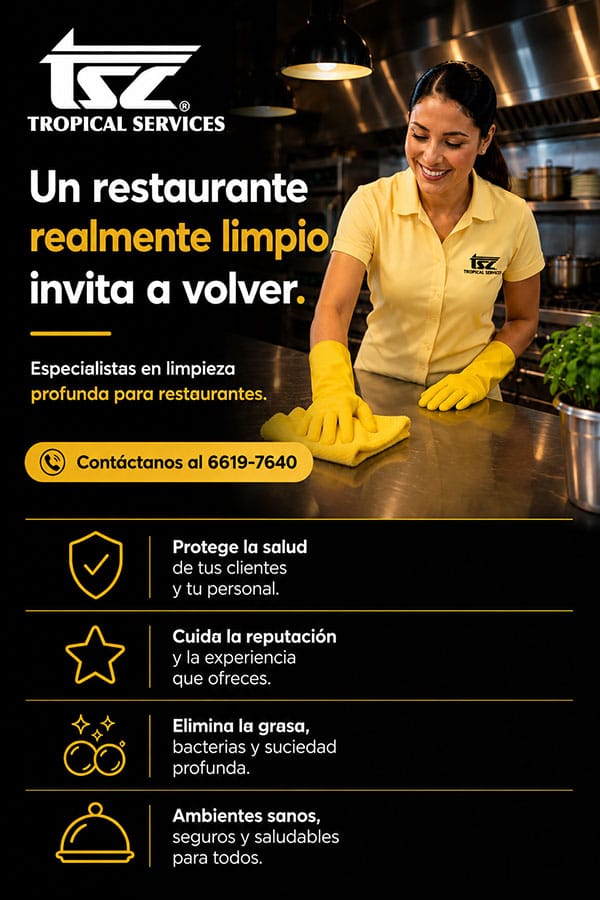 Un restaurante realmente limpio invita a volver
