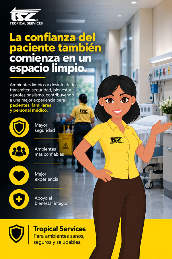 La confianza del paciente también comienza en un espacio limpio