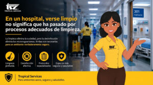 En un hospital, verse limpio no significa que ha pasado por procesos adecuados de limpieza.